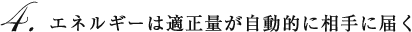 エネルギーは適正量が自動的に相手に届く